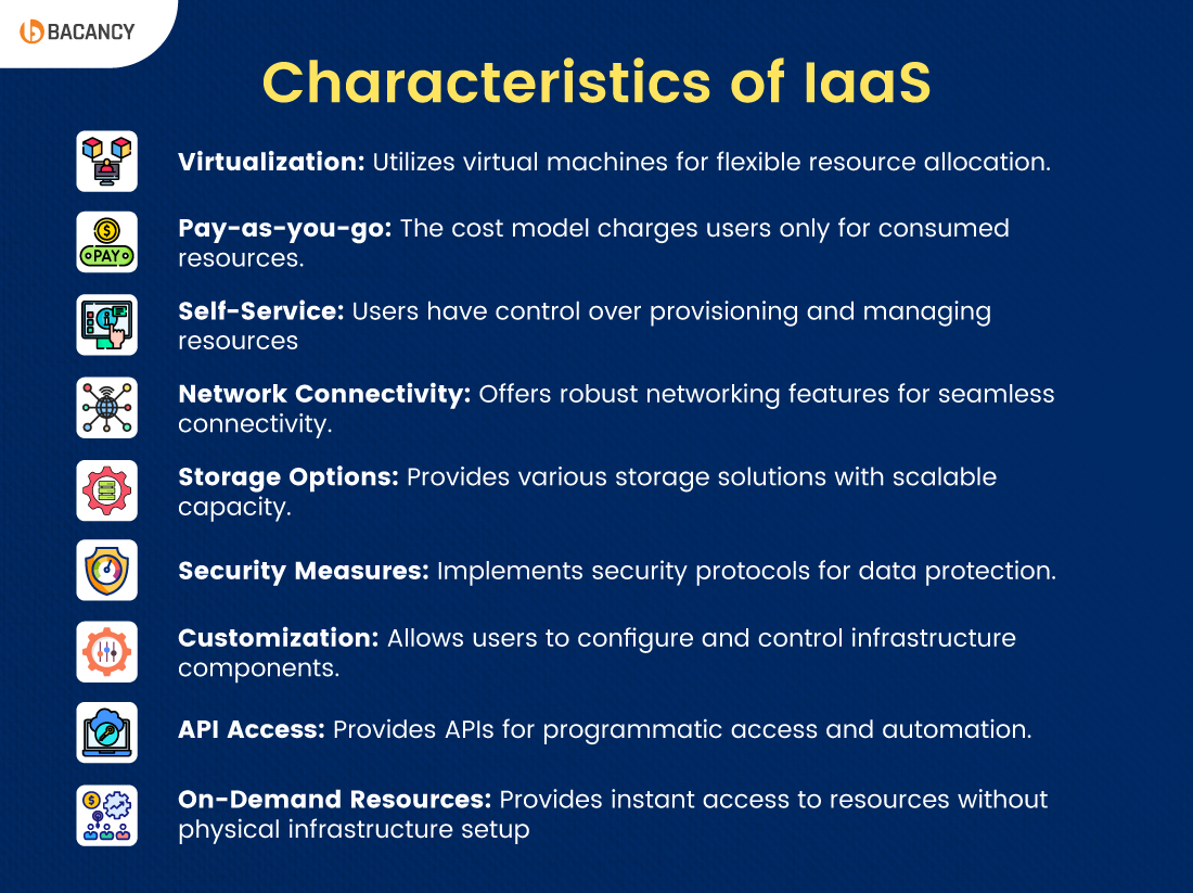 Characteristics of IaaS